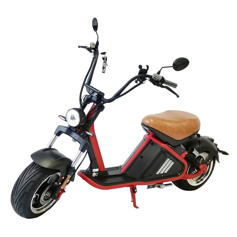 citycoco 3000w electric scooter Rooder alligator r804-m2 EEC COC with black frame brown seat